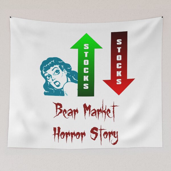 Item preview, 'Bear Market Horror Story' FUD Design - Stock and Crypto Trading Problems designed and sold by Ridiculam Toga.