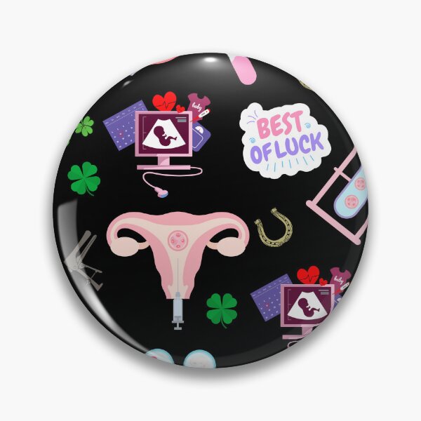 Item preview, Transfer day for fertility treatment pattern on black designed and sold by Lady-Frost.