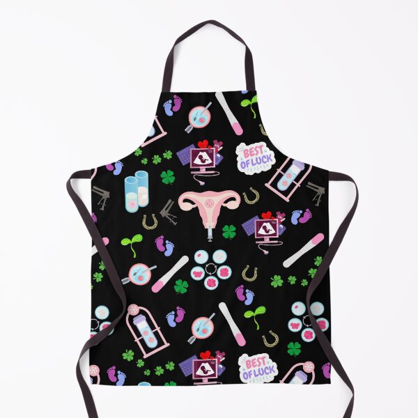 Item preview, Transfer day for fertility treatment pattern on black designed and sold by Lady-Frost.