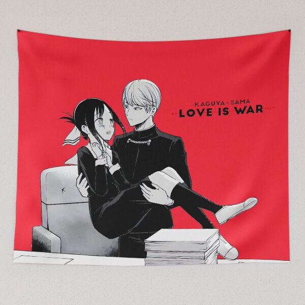 Item preview, President and Kaguya Love Is War Anime Inspired Red Tapestry designed and sold by studiodotprints.