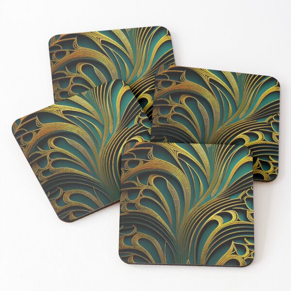 Item preview, Elegant Emerald: A Gold and Green Graphic Design designed and sold by HiArtify ❤️.