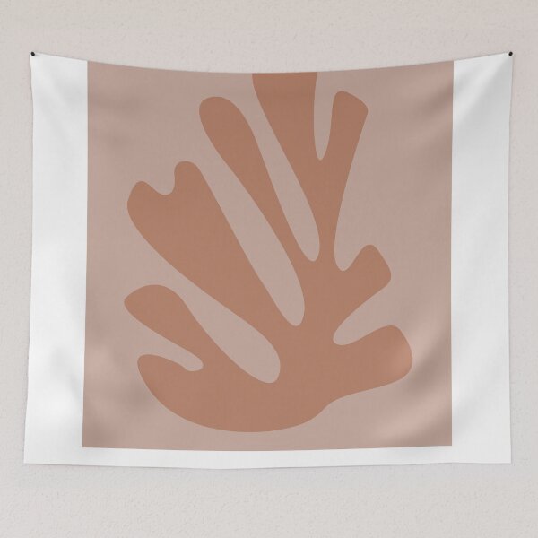 Item preview, After Matisse Flower Papiers Découpés Cut-Outs Exhibition Beige Khaki designed and sold by ahumbleconcept.