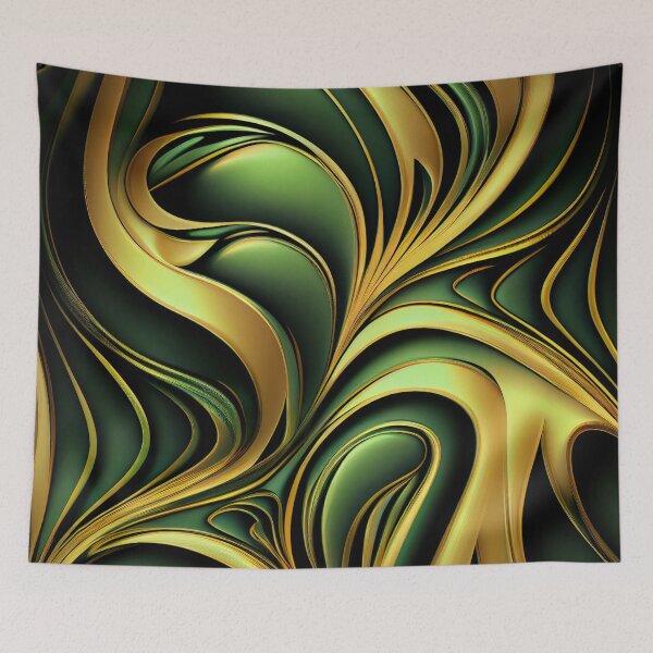 Item preview, Elegant Emerald: A Gold and Green Graphic Design designed and sold by HiArtify ❤️.