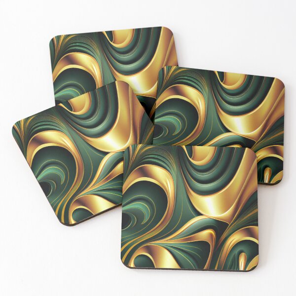 Item preview, Elegant Emerald: A Gold and Green Graphic Design designed and sold by HiArtify ❤️.
