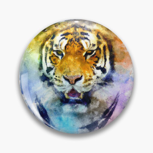 Item preview, Tiger Screen , Fear The Tiger , Watercolor Painting designed and sold by Color-Me-Blue.