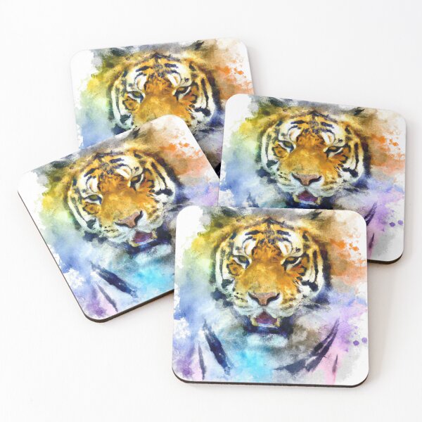 Item preview, Tiger Screen , Fear The Tiger , Watercolor Painting designed and sold by Color-Me-Blue.