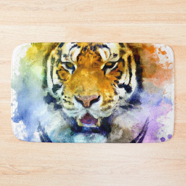Item preview, Tiger Screen , Fear The Tiger , Watercolor Painting designed and sold by Color-Me-Blue.