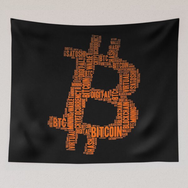 Item preview, Bitcoin Logo Typography designed and sold by goodspy.