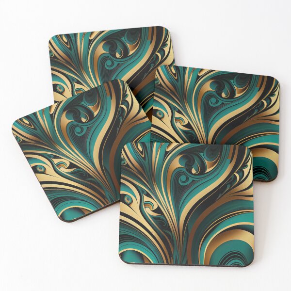 Item preview, Elegant Emerald: A Gold and Green Graphic Design designed and sold by HiArtify ❤️.