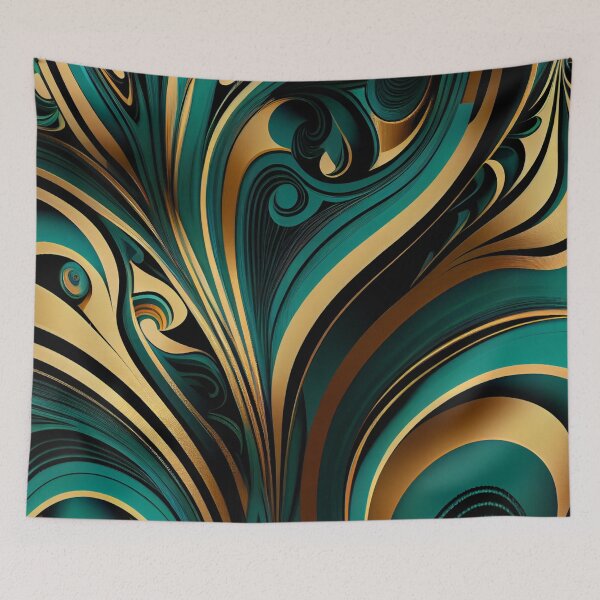 Item preview, Elegant Emerald: A Gold and Green Graphic Design designed and sold by HiArtify ❤️.