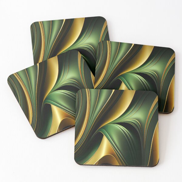 Item preview, Elegant Emerald: A Gold and Green Graphic Design designed and sold by HiArtify ❤️.