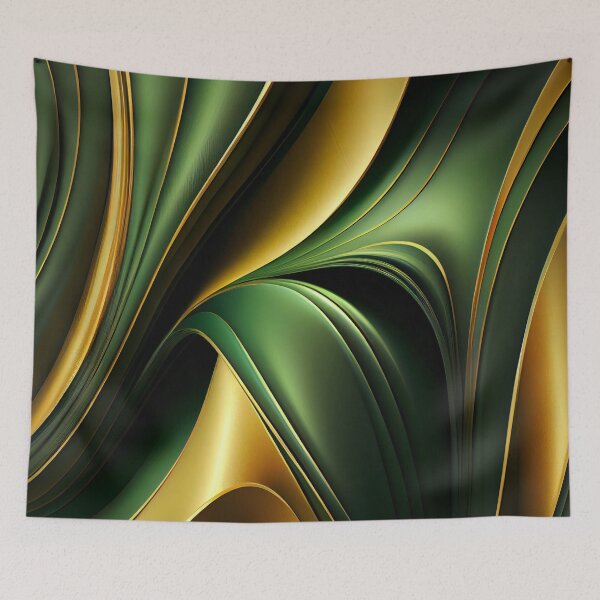 Item preview, Elegant Emerald: A Gold and Green Graphic Design designed and sold by HiArtify ❤️.