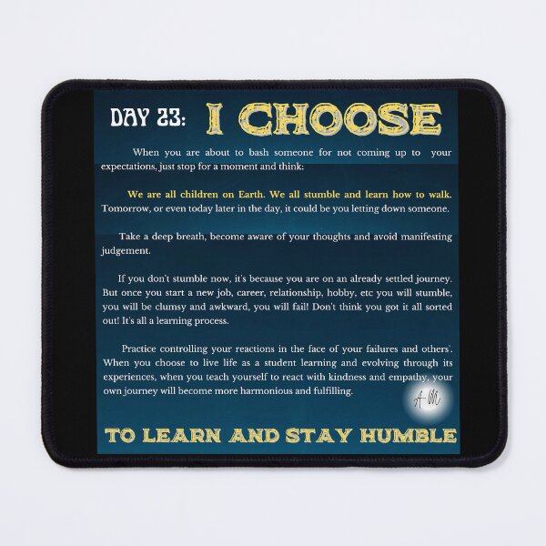 Item preview, Day 23 of the year: I choose to learn and stay humble designed and sold by BuddyBoots.