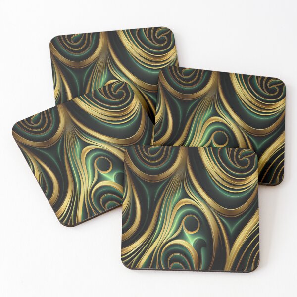 Item preview, Elegant Emerald: A Gold and Green Graphic Design designed and sold by HiArtify ❤️.
