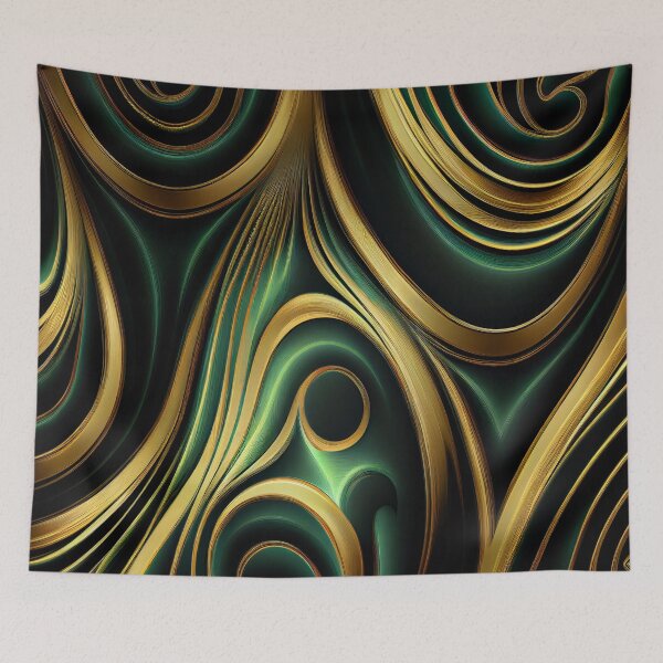 Item preview, Elegant Emerald: A Gold and Green Graphic Design designed and sold by HiArtify ❤️.