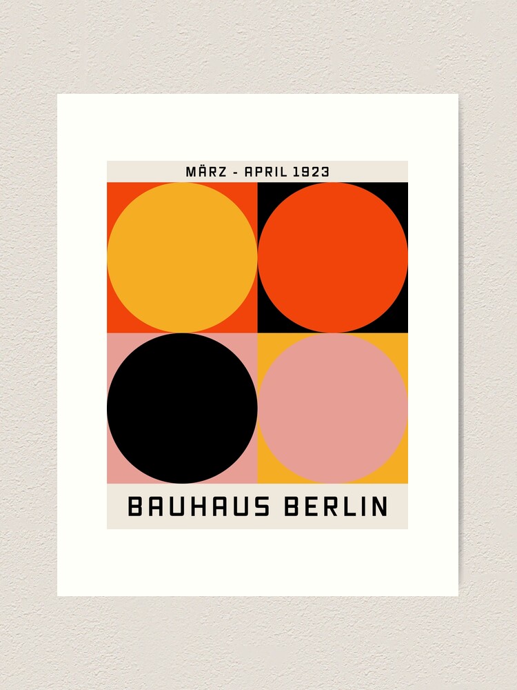 Bauhaus Print, 1923 Exhibition Poster, Circle Line Geometric Decor