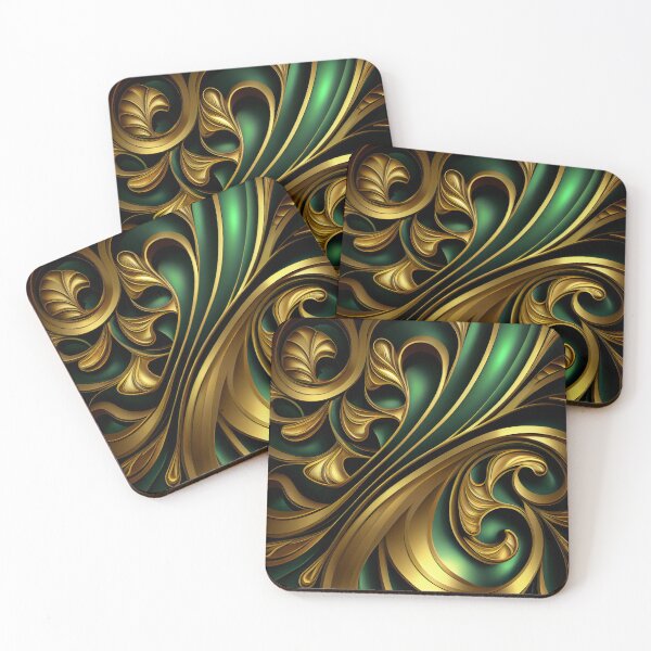 Item preview, Elegant Emerald: A Gold and Green Graphic Design designed and sold by HiArtify ❤️.