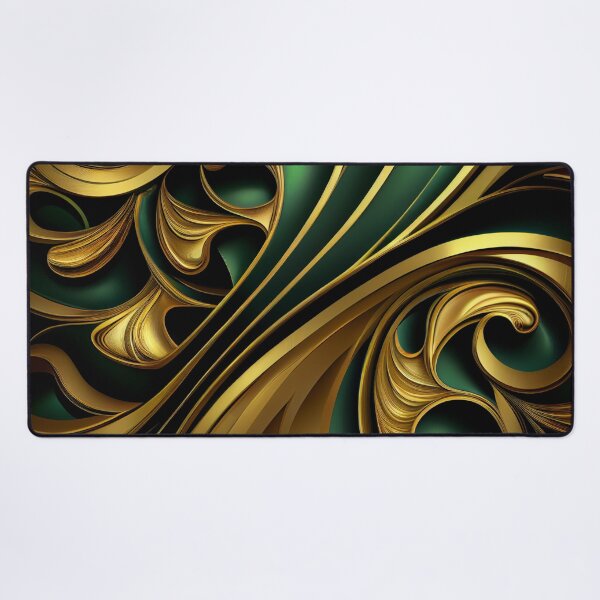 Item preview, Elegant Emerald: A Gold and Green Graphic Design designed and sold by HiArtify ❤️.