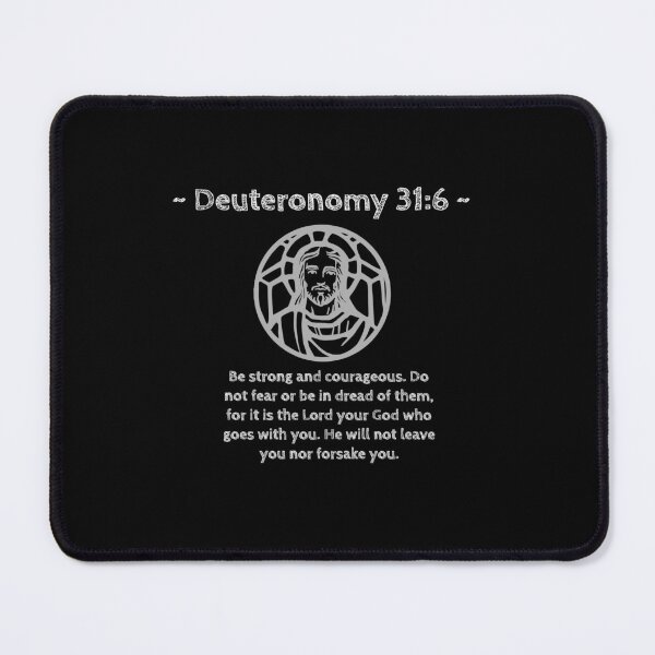 Item preview, Deuteronomy 31:6 Be Strong and Courageous - Bible verse - white designed and sold by GeoffBeattie.