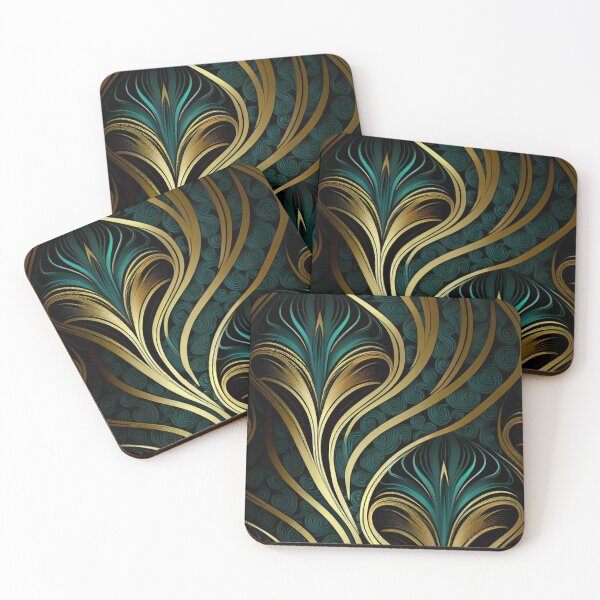 Item preview, Elegant Emerald: A Gold and Green Graphic Design designed and sold by HiArtify ❤️.