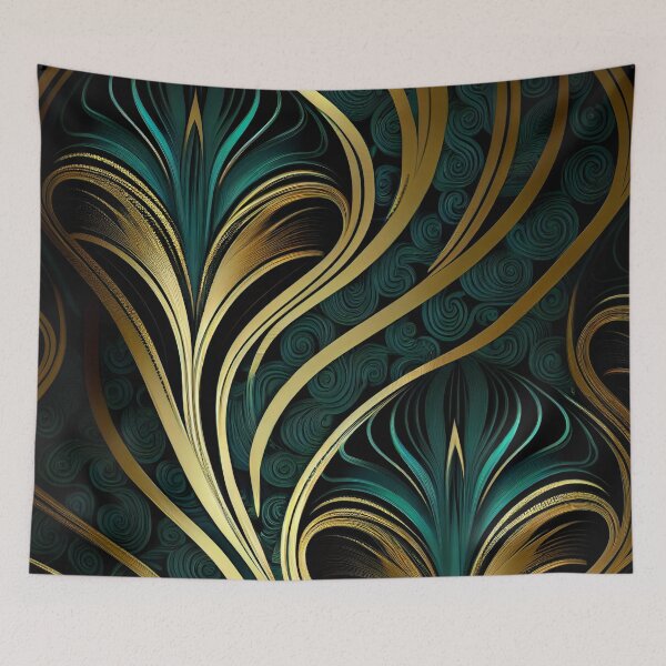 Item preview, Elegant Emerald: A Gold and Green Graphic Design designed and sold by HiArtify ❤️.