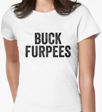 Buck Furpees Distressed - Funny Gym Fitness Crossfit Sticker T-Shirt Pillow Women's Fitted T-Shirt