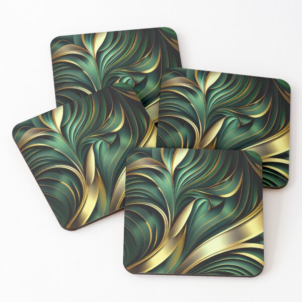 Item preview, Elegant Emerald: A Gold and Green Graphic Design designed and sold by HiArtify ❤️.