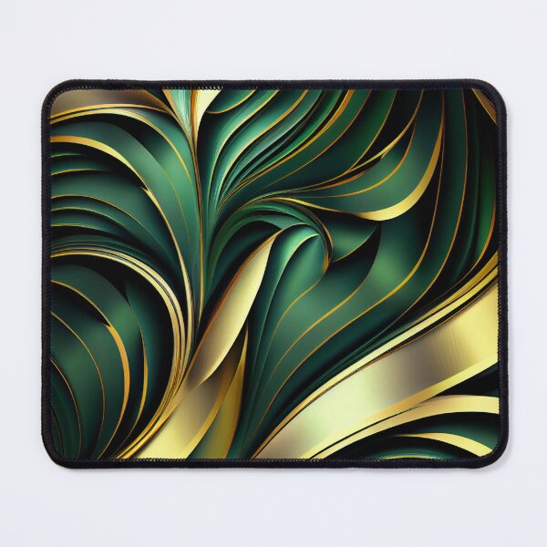 Item preview, Elegant Emerald: A Gold and Green Graphic Design designed and sold by HiArtify ❤️.