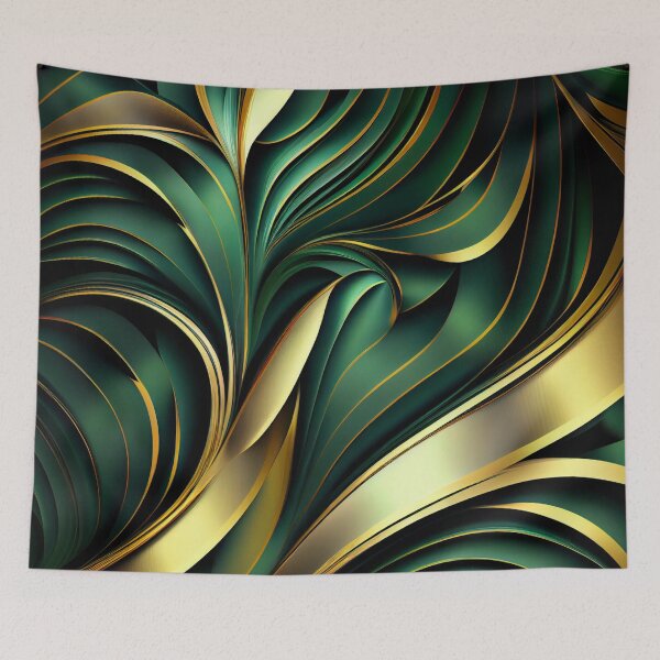 Item preview, Elegant Emerald: A Gold and Green Graphic Design designed and sold by HiArtify ❤️.