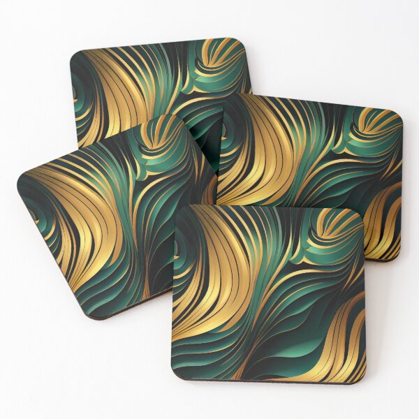 Item preview, Elegant Emerald: A Gold and Green Graphic Design designed and sold by HiArtify ❤️.