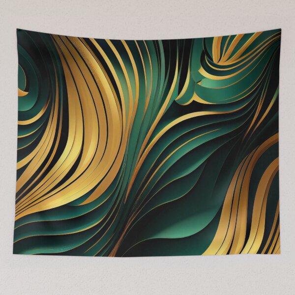 Item preview, Elegant Emerald: A Gold and Green Graphic Design designed and sold by HiArtify ❤️.