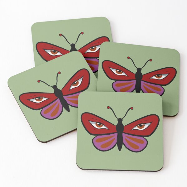 Item preview, 70s Psychedelic Butterfly Red and Purple designed and sold by lc12091.
