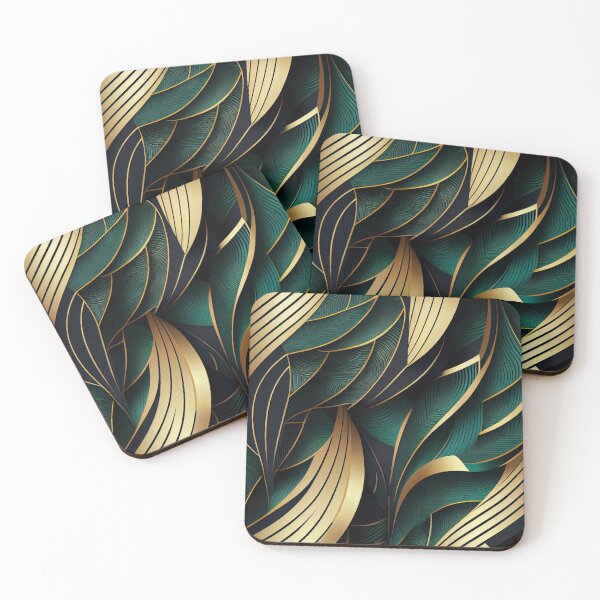 Item preview, Elegant Emerald: A Gold and Green Graphic Design designed and sold by HiArtify ❤️.