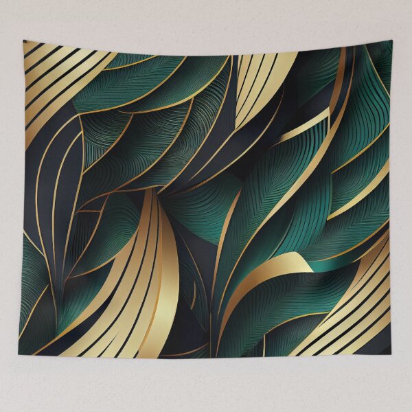 Item preview, Elegant Emerald: A Gold and Green Graphic Design designed and sold by HiArtify ❤️.