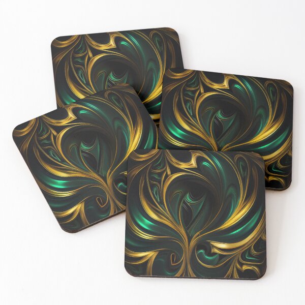 Item preview, Elegant Emerald: A Gold and Green Graphic Design designed and sold by HiArtify ❤️.