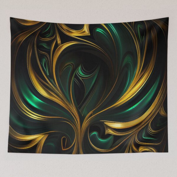 Item preview, Elegant Emerald: A Gold and Green Graphic Design designed and sold by HiArtify ❤️.