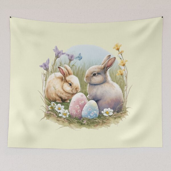 Item preview, Easter Bunny with Easter Eggs designed and sold by The-Fox-Hole.