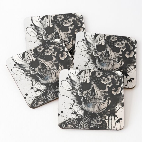 Item preview, Mono Floral Skull designed and sold by HelenHollywood.