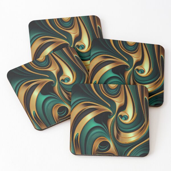 Item preview, Elegant Emerald: A Gold and Green Graphic Design designed and sold by HiArtify ❤️.