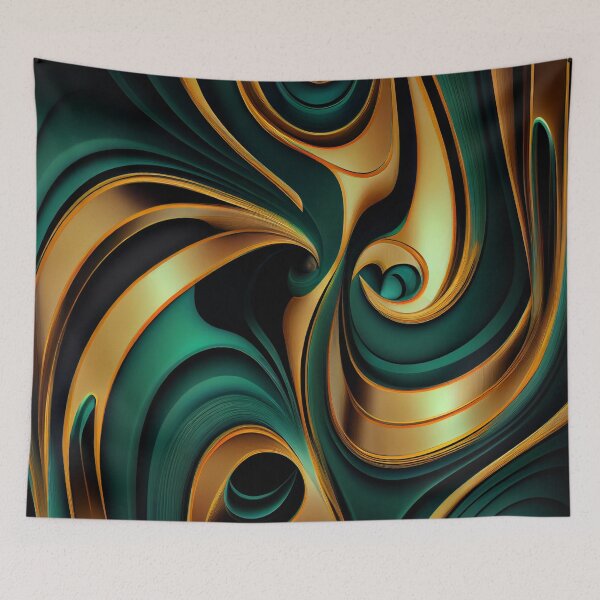 Item preview, Elegant Emerald: A Gold and Green Graphic Design designed and sold by HiArtify ❤️.