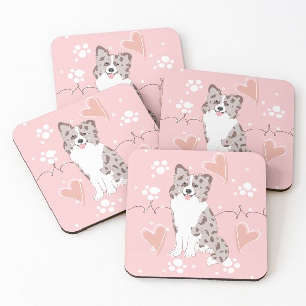 Item preview, LOVE Red Merle Border Collie designed and sold by Lulupainting.