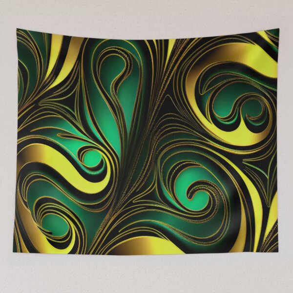 Item preview, Elegant Emerald: A Gold and Green Graphic Design designed and sold by HiArtify ❤️.