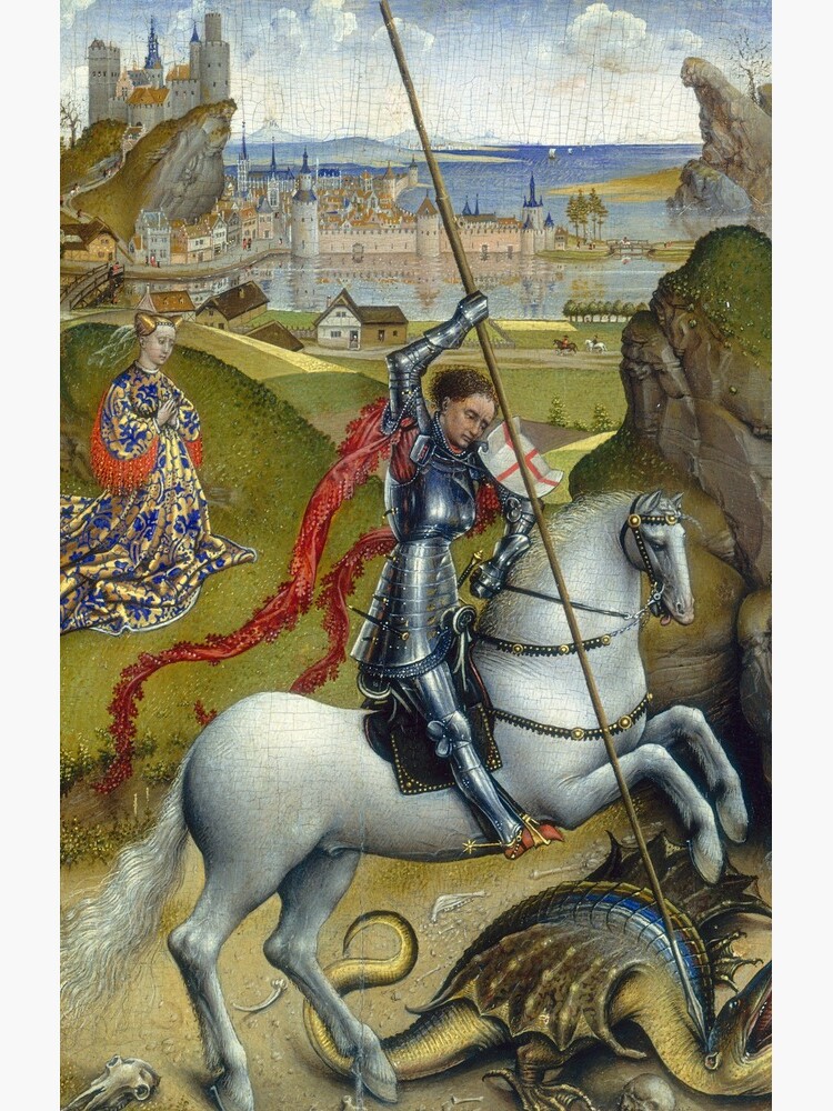Saint George and the Dragon Oil Painting by Rogier van der Weyden by podartist