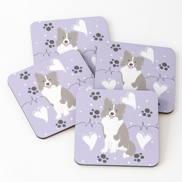 Item preview, LOVE Lilac Border Collie designed and sold by Lulupainting.