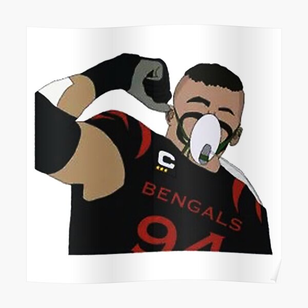 Sam Hubbard 94 Cincinnati Bengals football player glitch poster