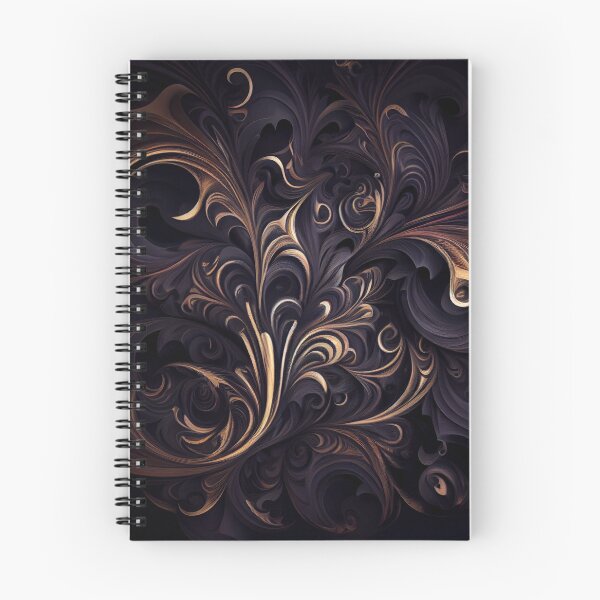 Item preview, Dark Furry Fine Swirling Latin Pattern Digital Painting designed and sold by CodeAndColors.