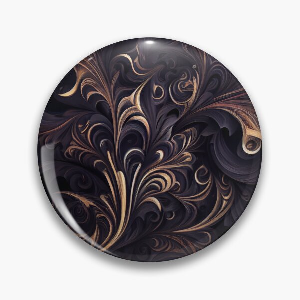 Artikelvorschau, Dark Furry Fine Swirling Latin Pattern Digital Painting entworfen und verkauft von CodeAndColors.