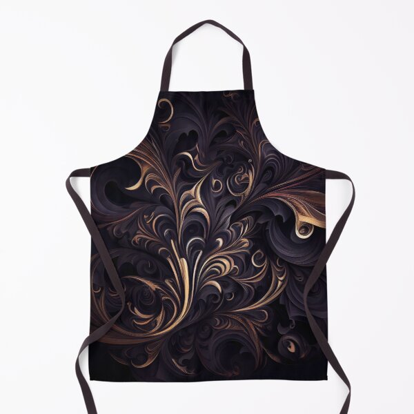 Aperçu de l'œuvre Dark Furry Fine Swirling Latin Pattern Digital Painting créée et vendue par CodeAndColors.