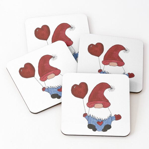 Item preview, Gnome with Red Balloon designed and sold by Lisa Neuman Watercolors.