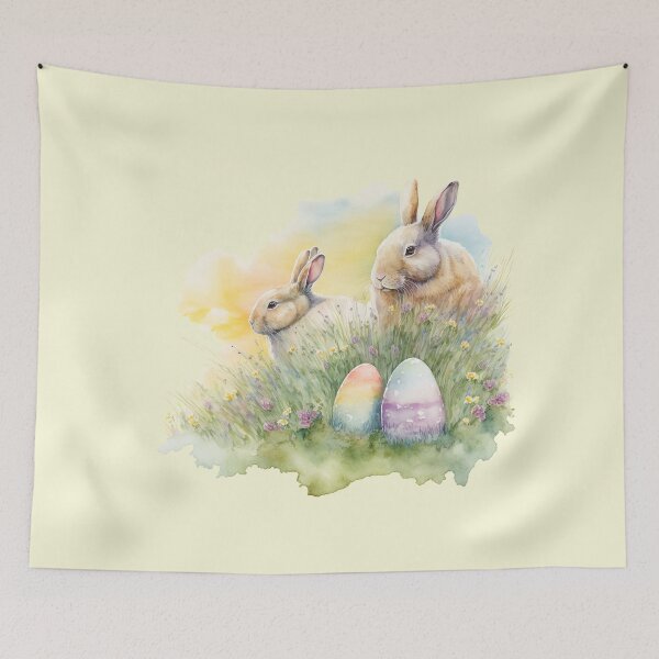 Item preview, Easter Bunny with Easter Eggs designed and sold by The-Fox-Hole.